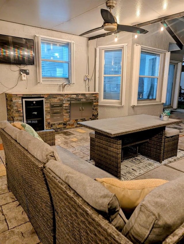 335 SW 183rd Way, Pembroke Pines, FL 33029 - living area featuring a ceiling fan