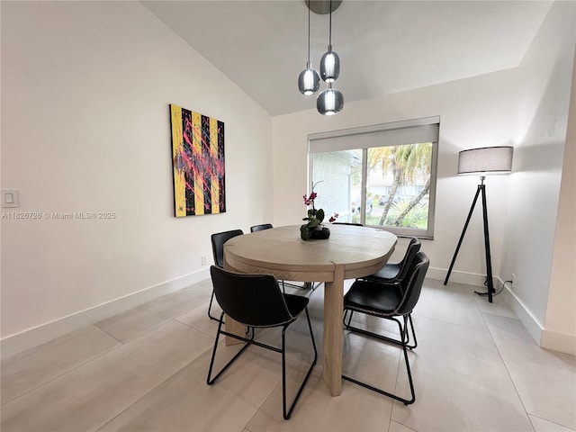 1732 SW 103rd Ln, Davie, FL 33324 - dining room featuring lofted ceiling and light tile patterned floors