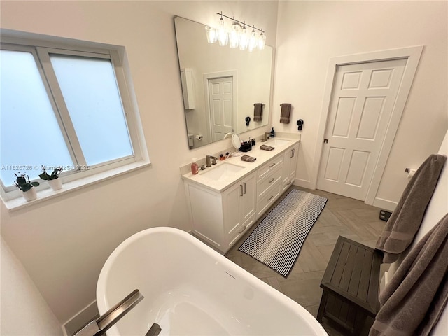 1732 SW 103rd Ln, Davie, FL 33324 - bathroom with a freestanding bath and double vanity