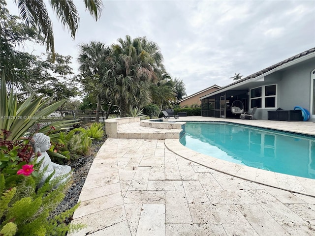 1732 SW 103rd Ln, Davie, FL 33324 - view of pool featuring a patio and a pool with connected hot tub