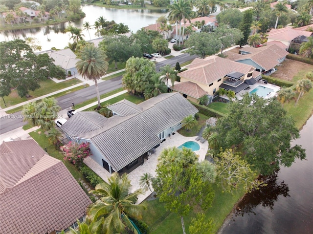 1732 SW 103rd Ln, Davie, FL 33324 - aerial view of residential area with a pool and a nearby body of water
