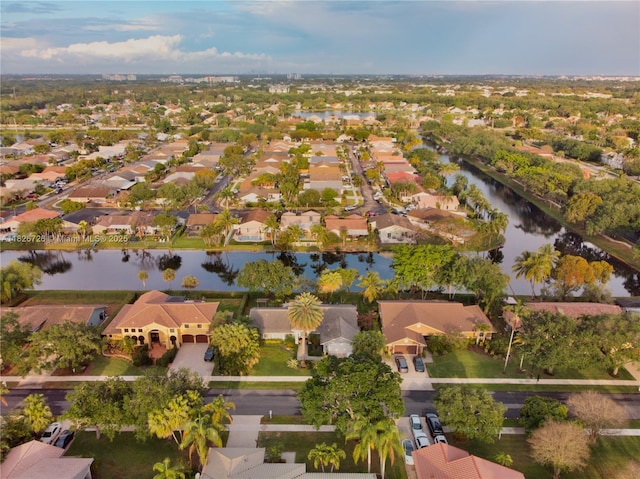 1732 SW 103rd Ln, Davie, FL 33324 - aerial overview of property's location with nearby suburban area and a large body of water