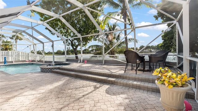 1720 SW 137th Way, Miramar, FL 33027 - view of pool with a patio area, glass enclosure, and a fenced backyard