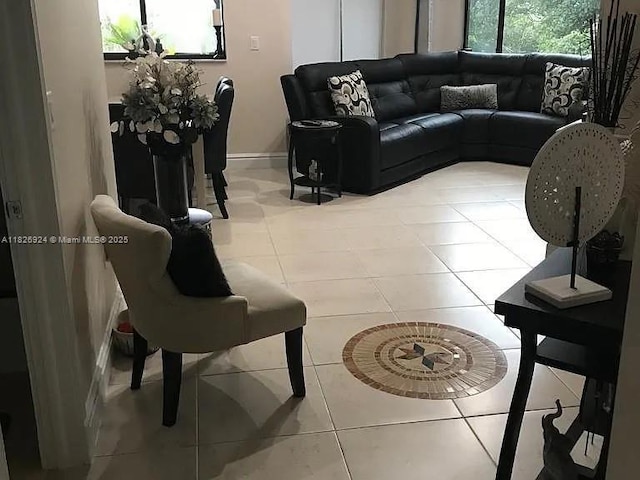 15405 N Miami Lakeway N Unit 307, Miami Lakes, FL 33014 - living room with tile patterned floors and baseboards