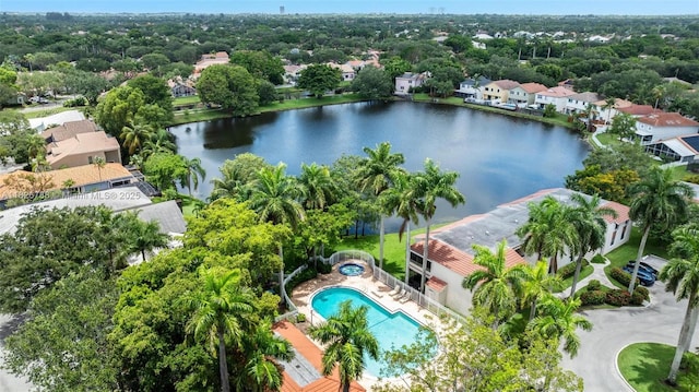 9852 NW 3rd Ct Unit 1, Plantation, FL 33324 - bird's eye view of a nearby body of water and a pool area