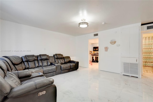 13645 NW 3rd Ave, North Miami, FL 33168 - living area featuring light marble finish flooring