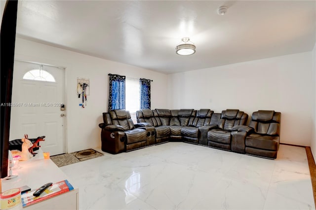13645 NW 3rd Ave, North Miami, FL 33168 - living area featuring marble finish flooring
