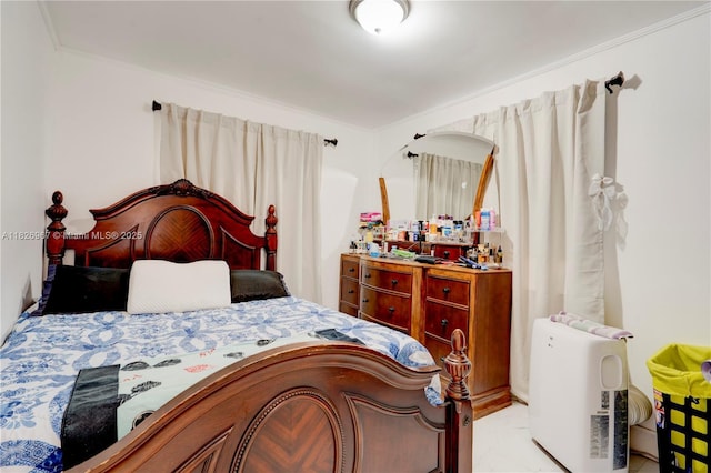13645 NW 3rd Ave, North Miami, FL 33168 - bedroom featuring light marble finish floors and ornamental molding