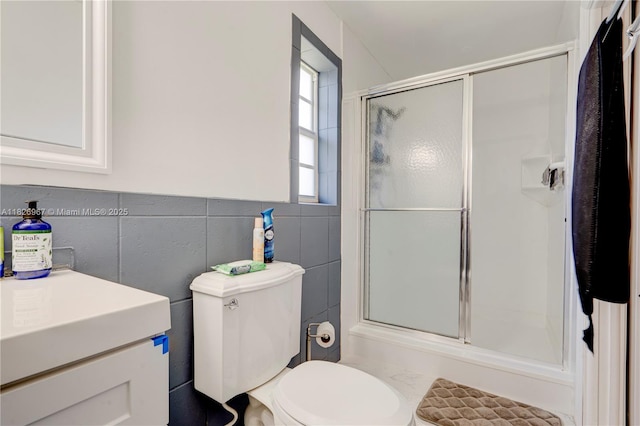 13645 NW 3rd Ave, North Miami, FL 33168 - full bath with tile walls, a shower stall, and vanity