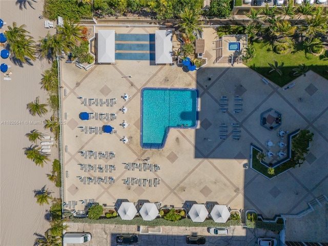 2030 S Ocean Dr Unit 227, Hallandale Beach, FL 33009 - bird's eye view of a pool