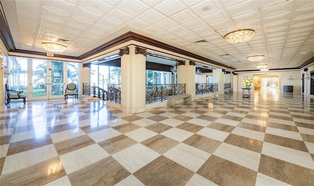 2030 S Ocean Dr Unit 227, Hallandale Beach, FL 33009 - building lobby featuring ornamental molding