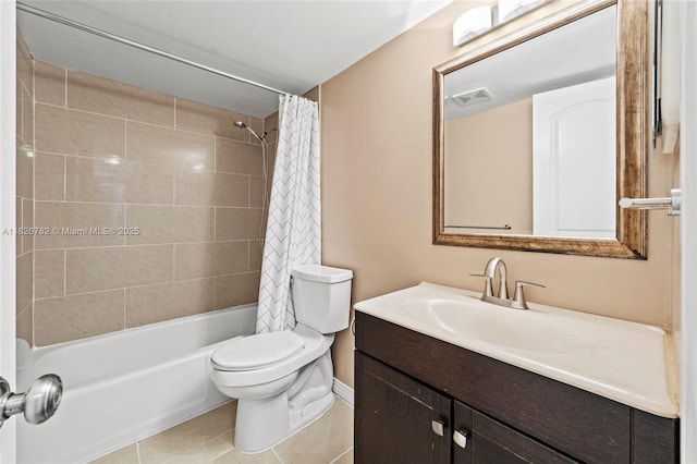 1428 SE 4th Ave Unit 146, Deerfield Beach, FL 33441 - full bathroom featuring vanity, tile patterned flooring, and shower / bath combination with curtain