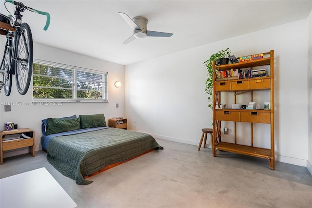 1900 Meridian Ave Unit 204, Miami Beach, FL 33139 - bedroom featuring baseboards and ceiling fan