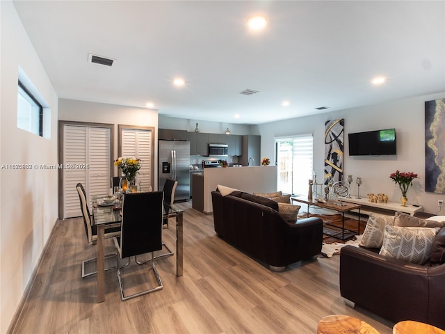 926 NW 10th St Unit 2, Florida City, FL 33034 - living area with light wood finished floors and recessed lighting