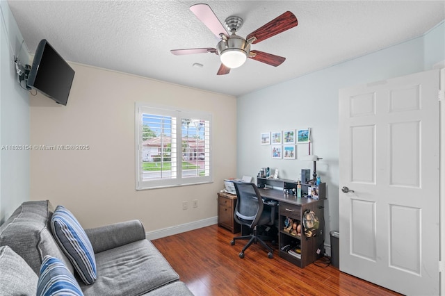14288 SW 21st Ter, Miami, FL 33175 - office featuring wood finished floors and ceiling fan