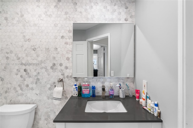 14288 SW 21st Ter, Miami, FL 33175 - half bath featuring vanity and tasteful backsplash