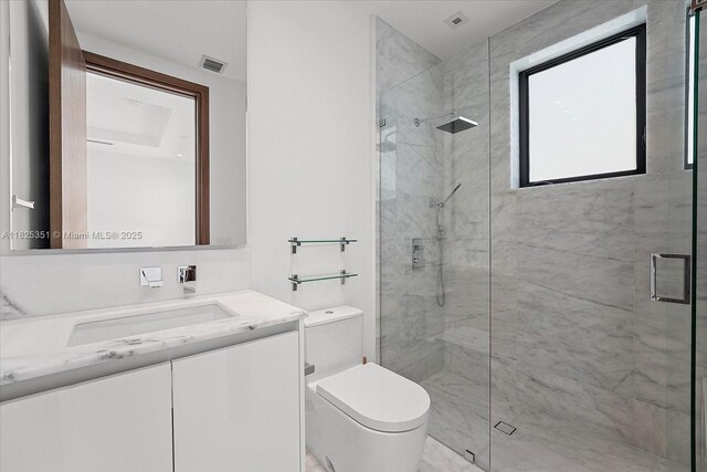 1311 Stillwater Dr, Miami Beach, FL 33141 - bathroom with a marble finish shower and vanity