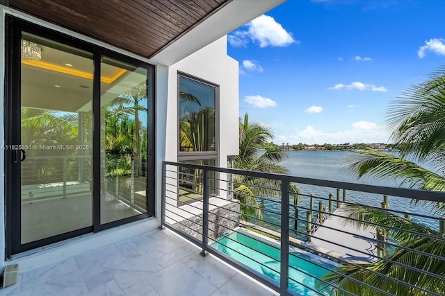 1311 Stillwater Dr, Miami Beach, FL 33141 - balcony with a water view and view of pool