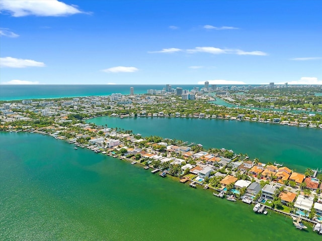1311 Stillwater Dr, Miami Beach, FL 33141 - drone / aerial view of a large body of water