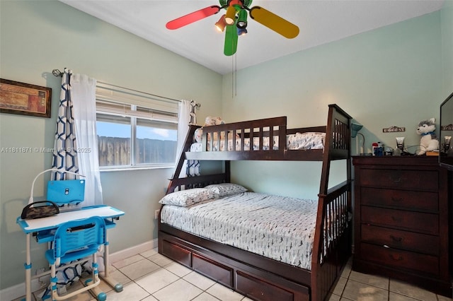 13011 SW 143rd Ter, Miami, FL 33186 - bedroom featuring light tile patterned flooring and ceiling fan