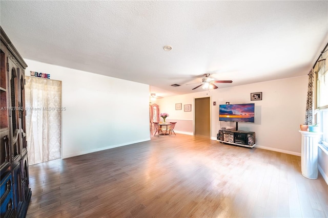 5103 NW 54th Ct, Tamarac, FL 33319 - living area with a ceiling fan and wood finished floors