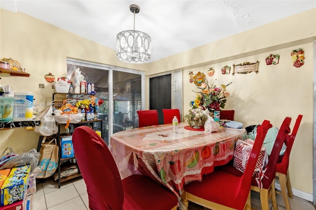 1616 SW 9th St, Fort Lauderdale, FL 33312 - tiled dining space with a chandelier