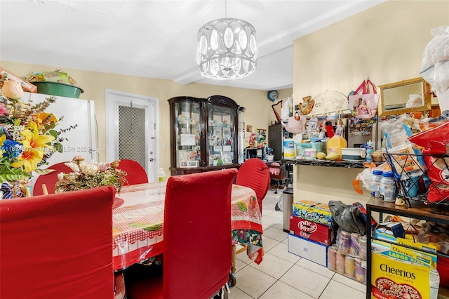 1616 SW 9th St, Fort Lauderdale, FL 33312 - tiled dining room featuring a chandelier