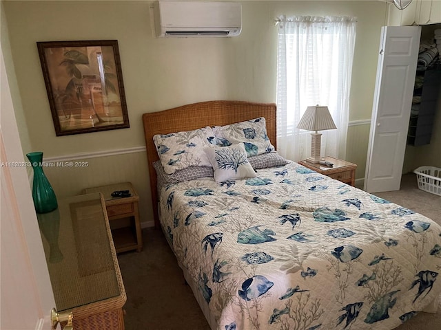 185 Gardenia St, Tavernier, FL 33070 - carpeted bedroom with an AC wall unit