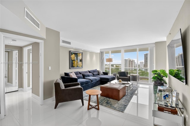 7000 Island Blvd Unit 1408, Aventura, FL 33160 - living area featuring light tile patterned floors