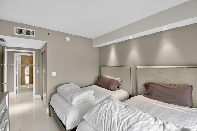 7000 Island Blvd Unit 1408, Aventura, FL 33160 - bedroom with light tile patterned floors and recessed lighting