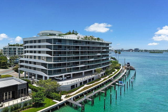 1135 103rd St Unit 408, Bay Harbor Islands, FL 33154 - view of apartment building / complex with a water view