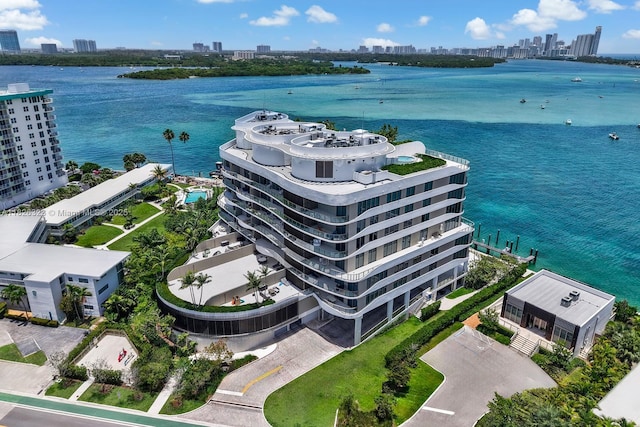 1135 103rd St Unit 408, Bay Harbor Islands, FL 33154 - bird's eye view of skyline and a nearby body of water