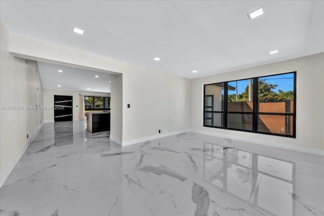5890 SW 13th St, Plantation, FL 33317 - spare room with light marble finish flooring and recessed lighting