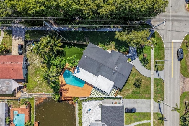 5890 SW 13th St, Plantation, FL 33317 - bird's eye view of a pool