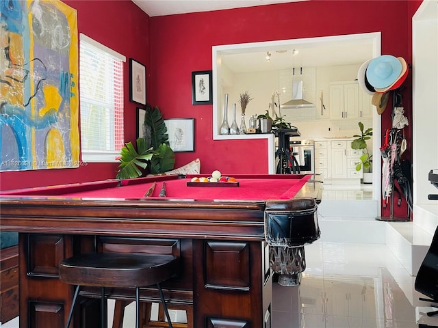 759 NE 87th St, Miami, FL 33138 - bar area with wall chimney exhaust hood and pool table