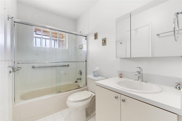 7101 W 24th Ave Unit 27, Hialeah, FL 33016 - full bath with vanity, combined bath / shower with glass door, and tile patterned floors
