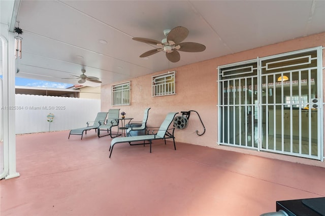 7101 W 24th Ave Unit 27, Hialeah, FL 33016 - view of patio featuring a ceiling fan