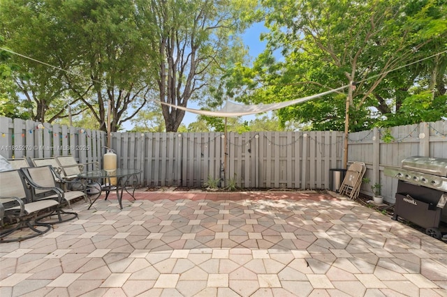 3818 SW 171st Ter, Miramar, FL 33027 - fenced backyard featuring a grill and a patio area