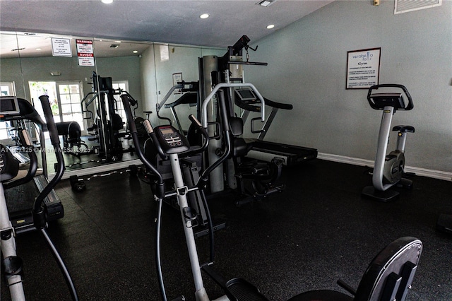8215 SW 152nd Ave Unit G-307, Miami, FL 33193 - exercise room with recessed lighting and baseboards
