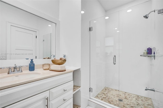 6731 SW 138th St, Palmetto Bay, FL 33158 - bathroom featuring a shower stall and vanity