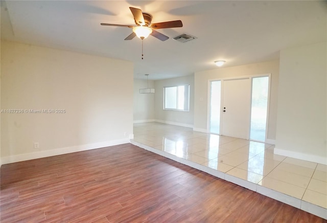 7985 NW 1st St, Margate, FL 33063 - spare room featuring ceiling fan and wood finished floors