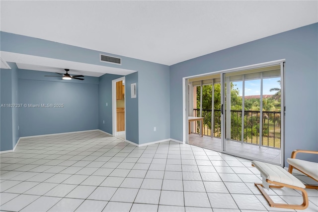 4168 Inverrary Dr Unit 402, Lauderhill, FL 33319 - empty room featuring ceiling fan and light tile patterned floors