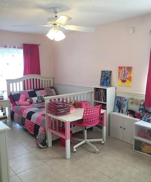 763 S Wind Cir, Sunrise, FL 33326 - bedroom with light tile patterned floors and a ceiling fan