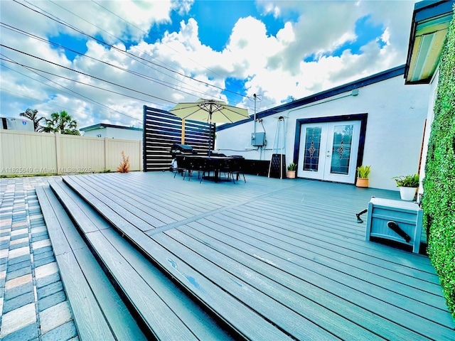 305 SW 24th Ave, Fort Lauderdale, FL 33312 - deck featuring french doors and outdoor dining area