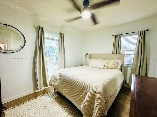 305 SW 24th Ave, Fort Lauderdale, FL 33312 - carpeted bedroom with baseboards and ceiling fan