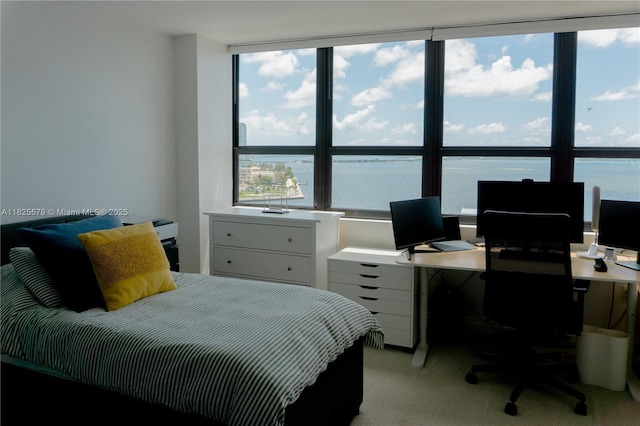 3 Grove Isle Dr Unit C1405, Miami, FL 33133 - bedroom with light carpet and a desk