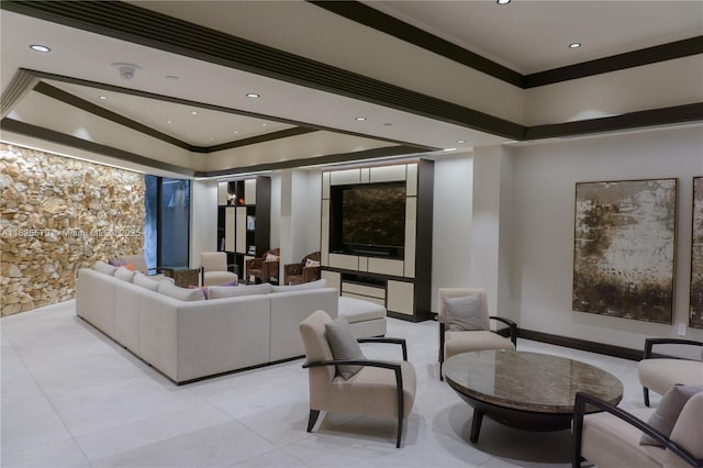 3 Grove Isle Dr Unit C1405, Miami, FL 33133 - lobby with crown molding and recessed lighting