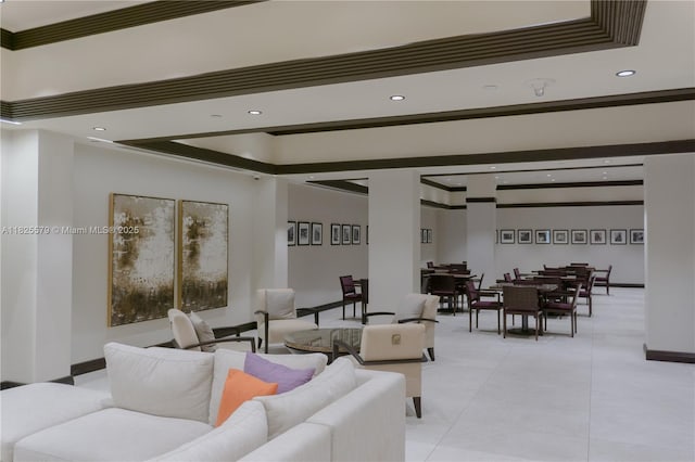 3 Grove Isle Dr Unit C1405, Miami, FL 33133 - building lobby featuring recessed lighting and ornamental molding