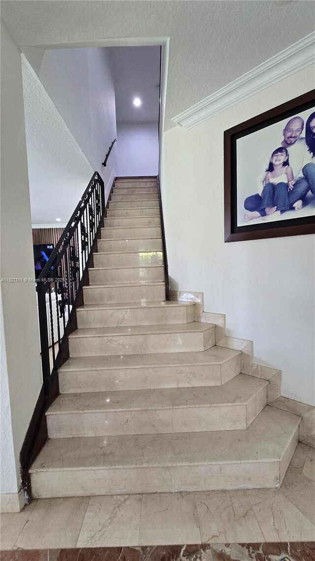 1425 Crossbill Ct, Weston, FL 33327 - staircase with recessed lighting