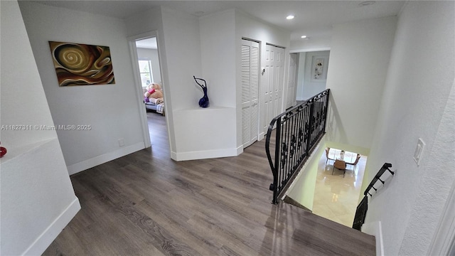 1425 Crossbill Ct, Weston, FL 33327 - stairs featuring wood finished floors and recessed lighting